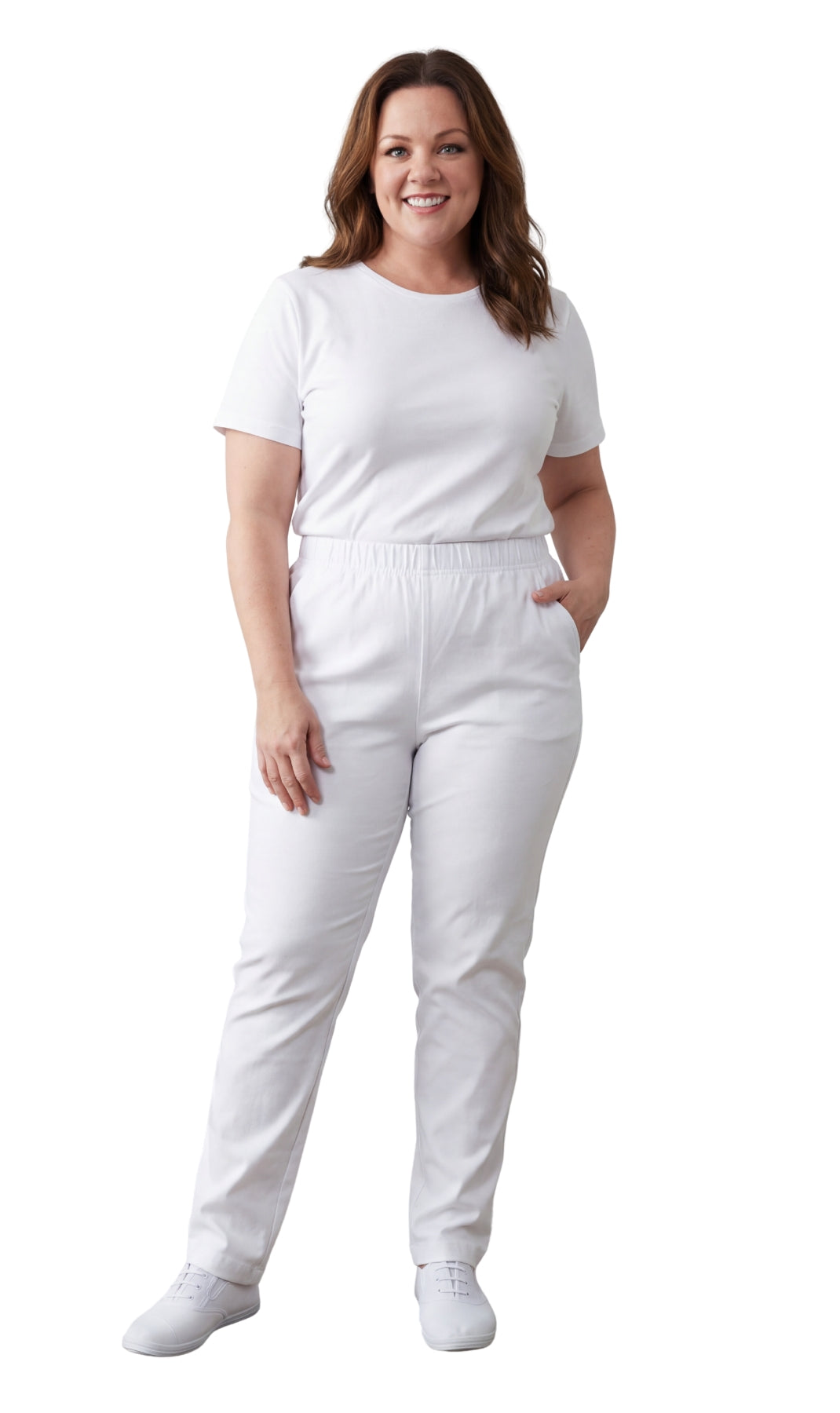 Women's Lightweight Pull-On Denim Jeans with Elastic Waist – Relaxed Fit Stretch Jeans for Casual Everyday Wear